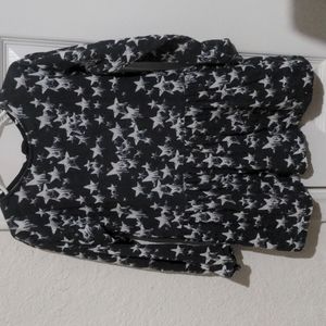 Noe & Zoe Toddler Girls Black & White Long Sleeve Star Dress. Size 2 T